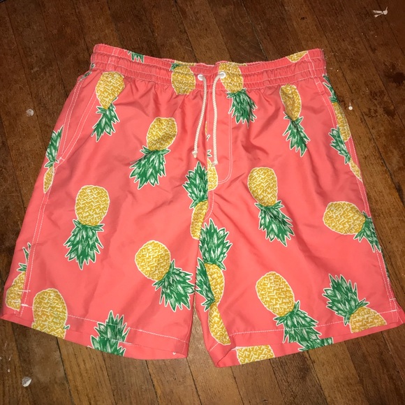 old navy pineapple swim trunks